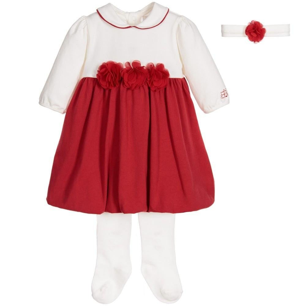 Emile et Rose Baby Girl Red 3 Piece Dress Set - TAYLOR + MAXEmile et Rose