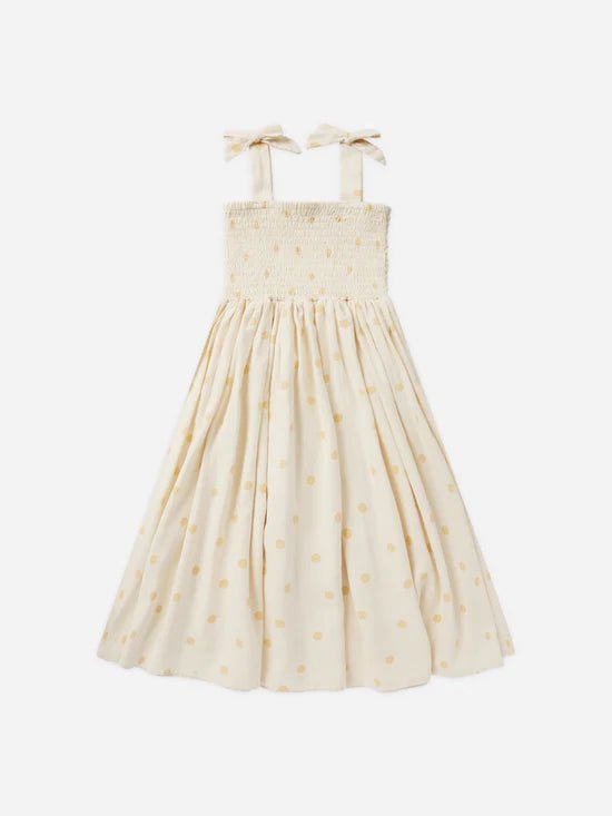 Ivy Smocked Dress | Yellow Polka Dot - TAYLOR + MAXRylee + Cru