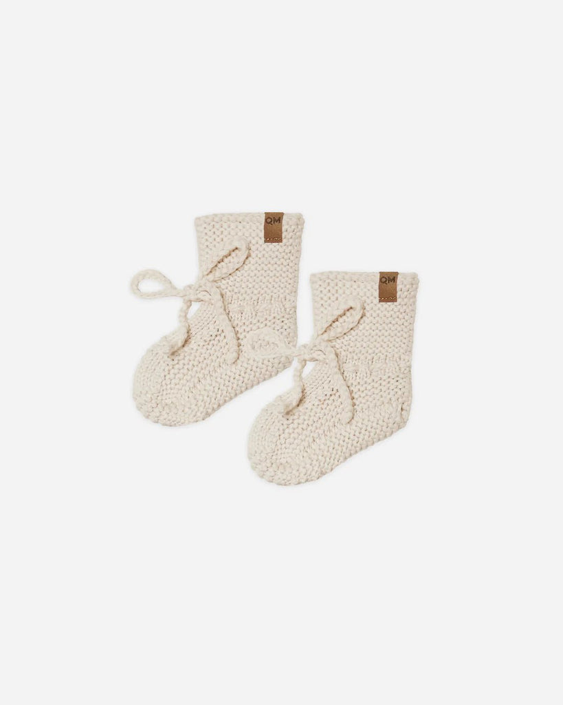 Knit Booties | Natural - TAYLOR + MAXquincy mae