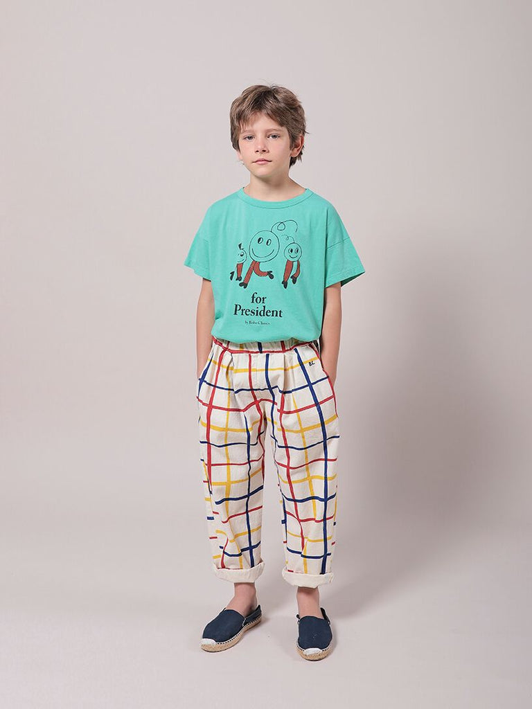 Multicolor Checkered Baggy Trousers - TAYLOR + MAXBobo Choses