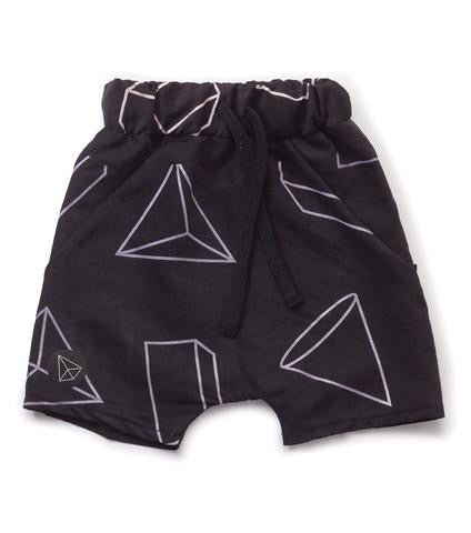 NUNUNU Black Geometric Baggy Surf Shorts - TAYLOR + MAXNUNUNU
