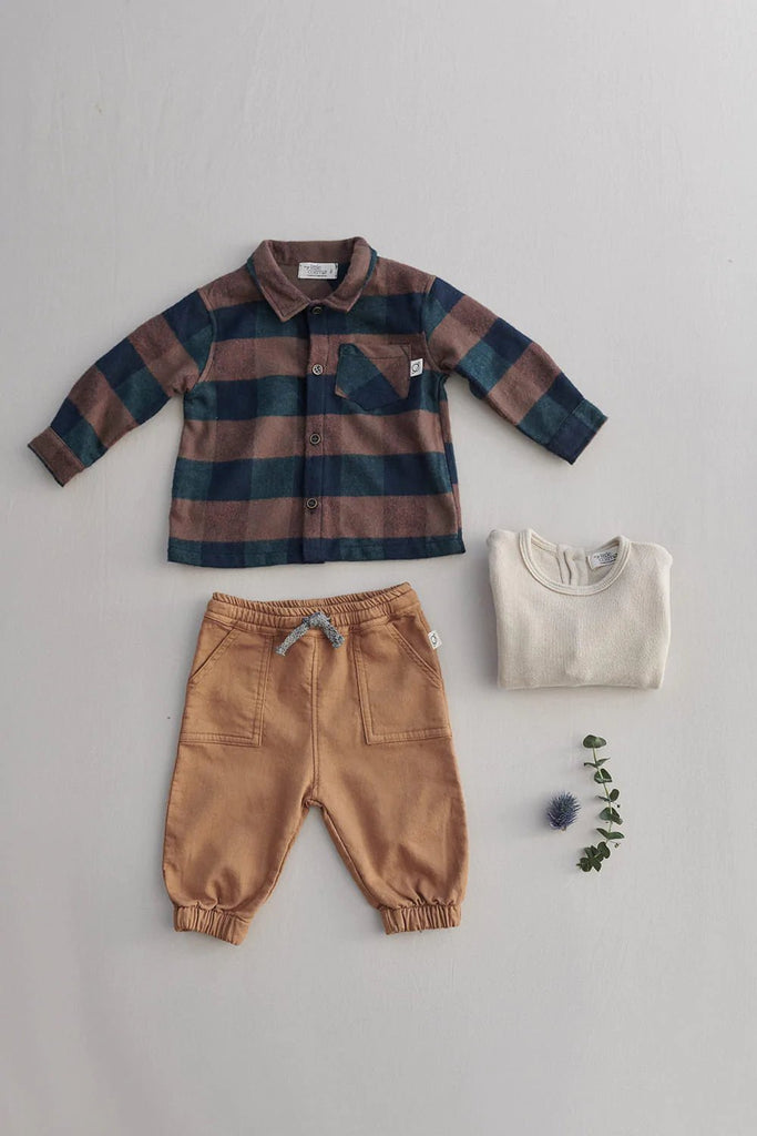Organic Plaid Baby Shirt - TAYLOR + MAXMY LITTLE COZMO