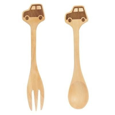 Organic Wooden Spoon and Fork Set - TAYLOR + MAXTAYLOR + MAX