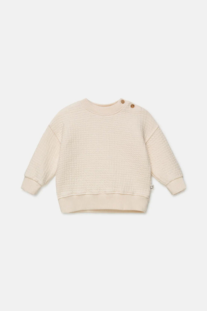 Padded Baby Sweatshirt | Ivory - TAYLOR + MAXMY LITTLE COZMO