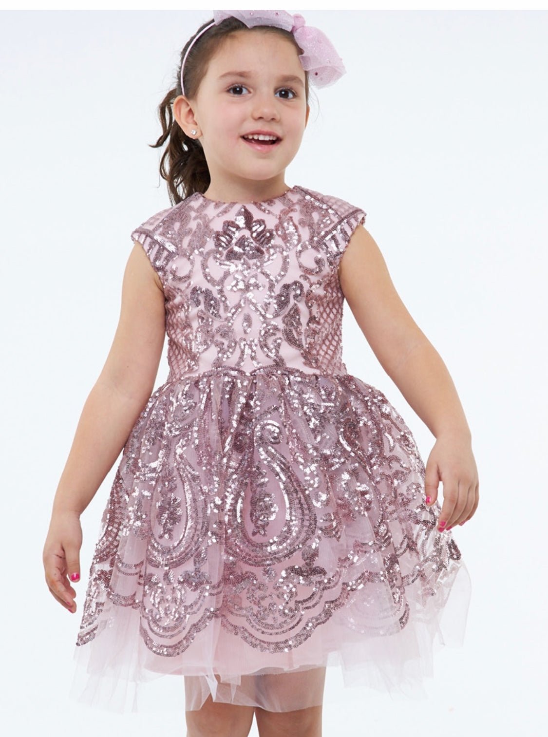 Pink Sequin Dress - TAYLOR + MAXHalabaloo