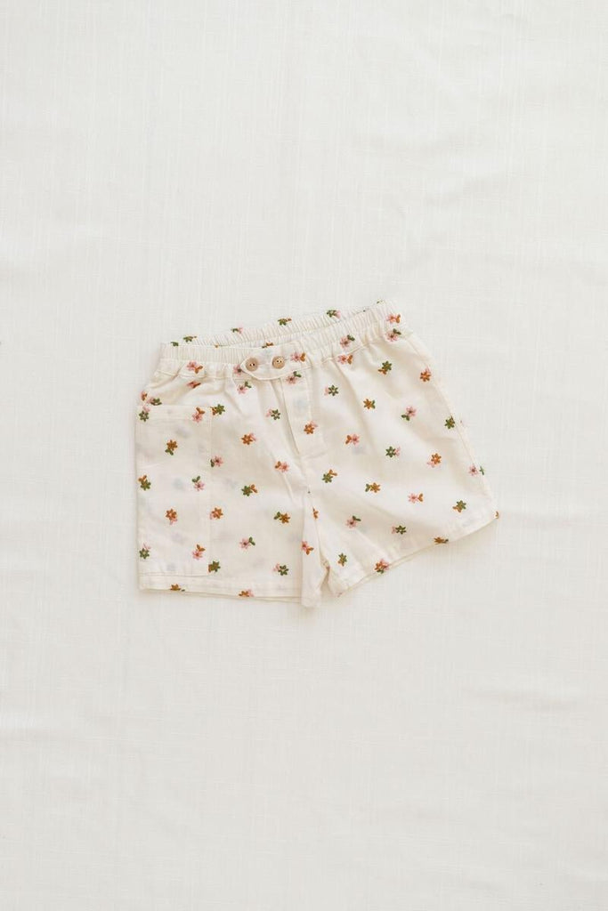 Retro Shorts | Embroidered Floral - TAYLOR + MAXFin & Vince