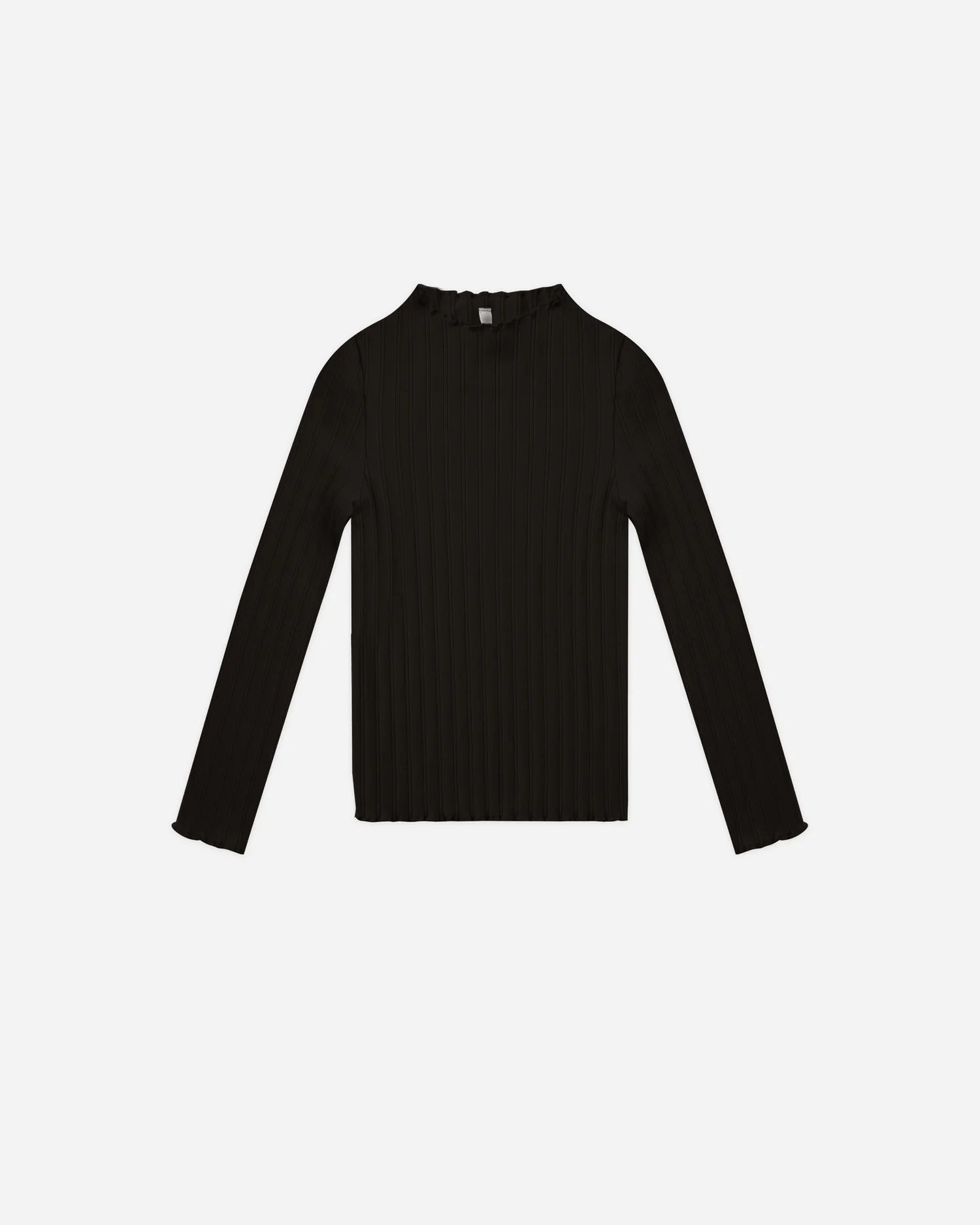Ribbed Long Sleeve Tee Black