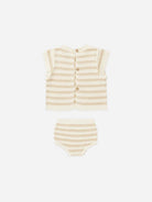 Scallop Knit Baby Set || Sand Stripe - TAYLOR + MAXRylee + Cru
