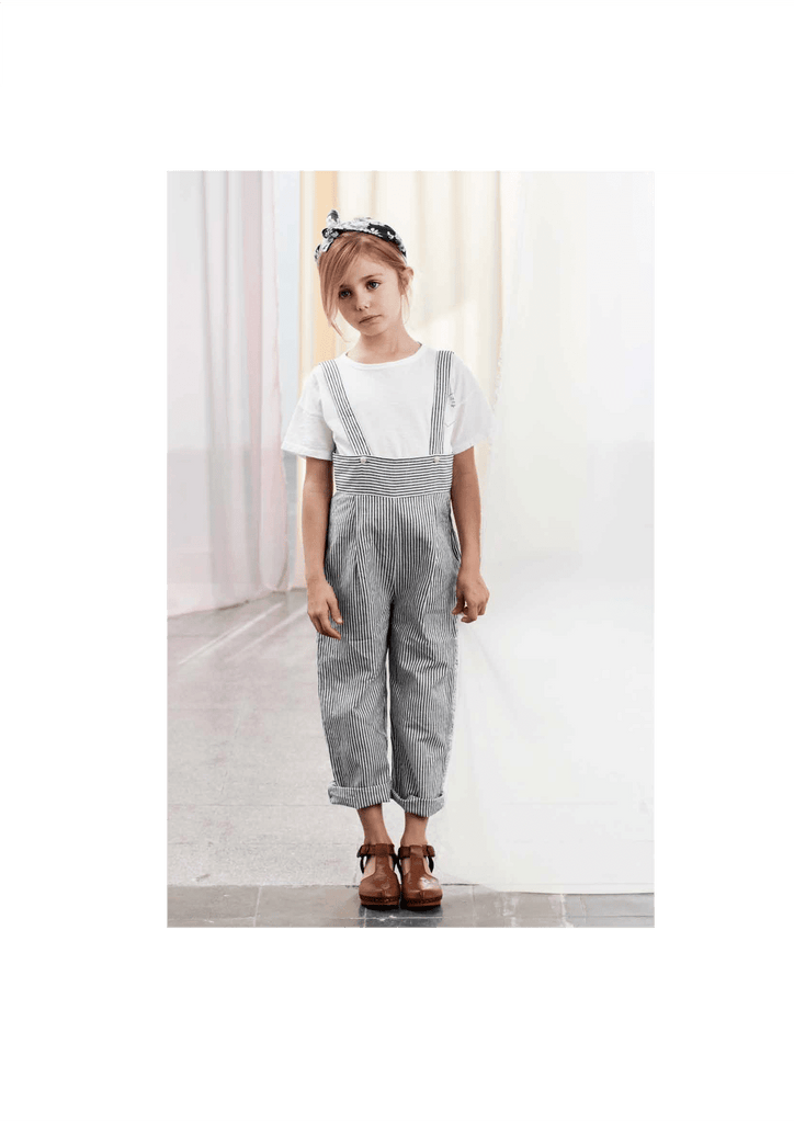 Tocoto Vintage Pink and White Striped Dungaree - TAYLOR + MAXTocoto Vintage