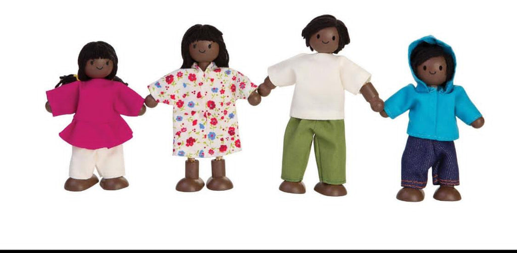 Wooden Doll Family | American-African Family - TAYLOR + MAXplantoys